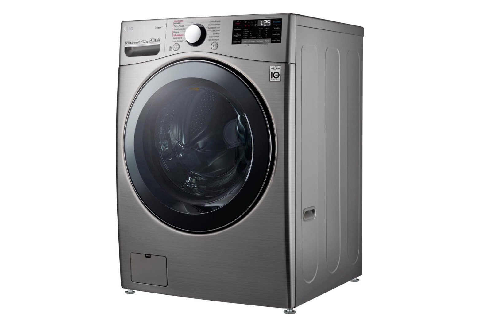 LG Lavaseca de 22 kg de Lavado y 13 kg de Secado, carga frontal con 6MotionDD, Steam y conectividad Wi-Fi, WD22VV2S6