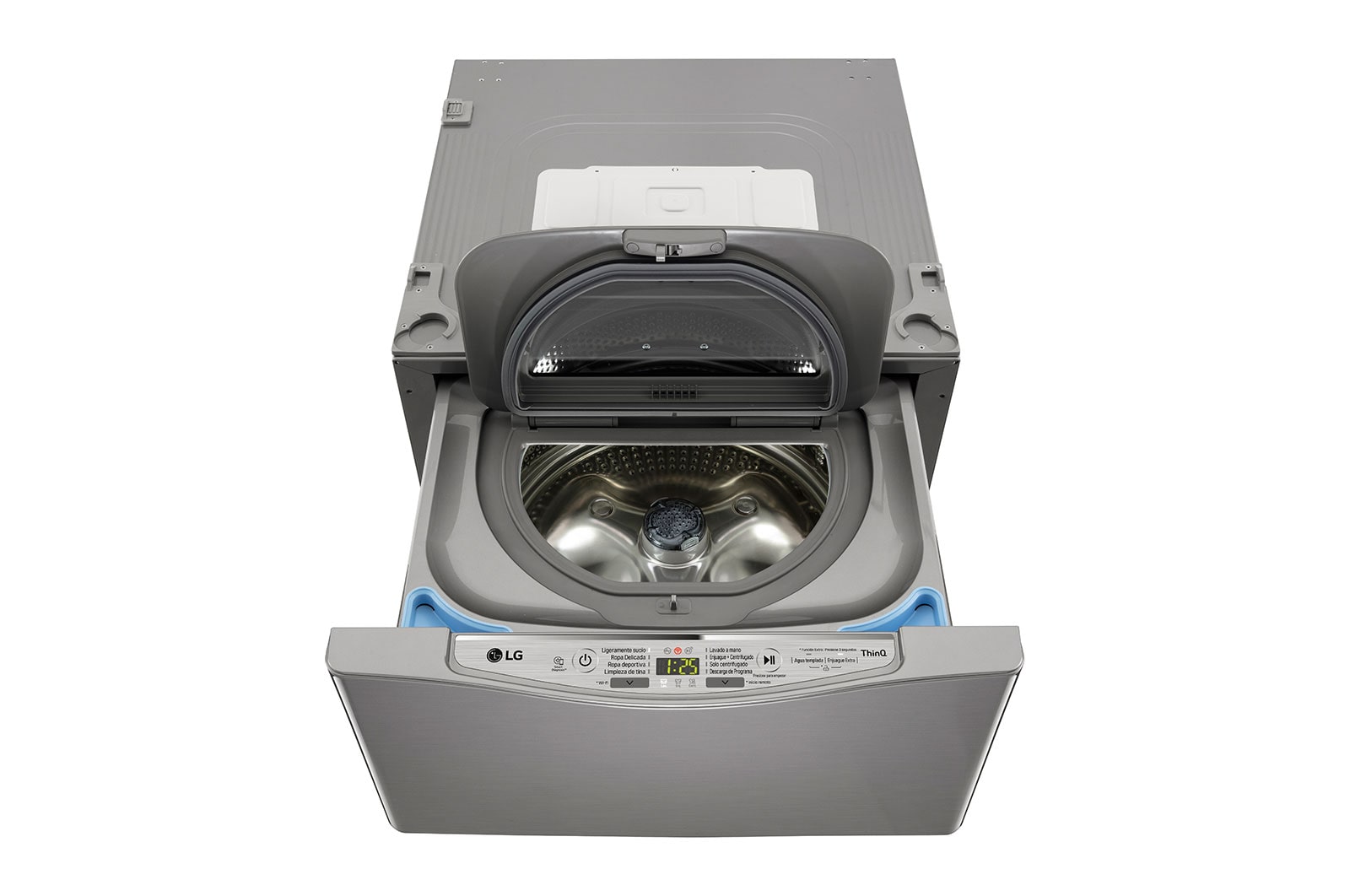 LG Lavadora de 2.5 kg, carga superior, TWINWash Mini, con Conectividad Wi-Fi, plateado oscuro, WD2500CS