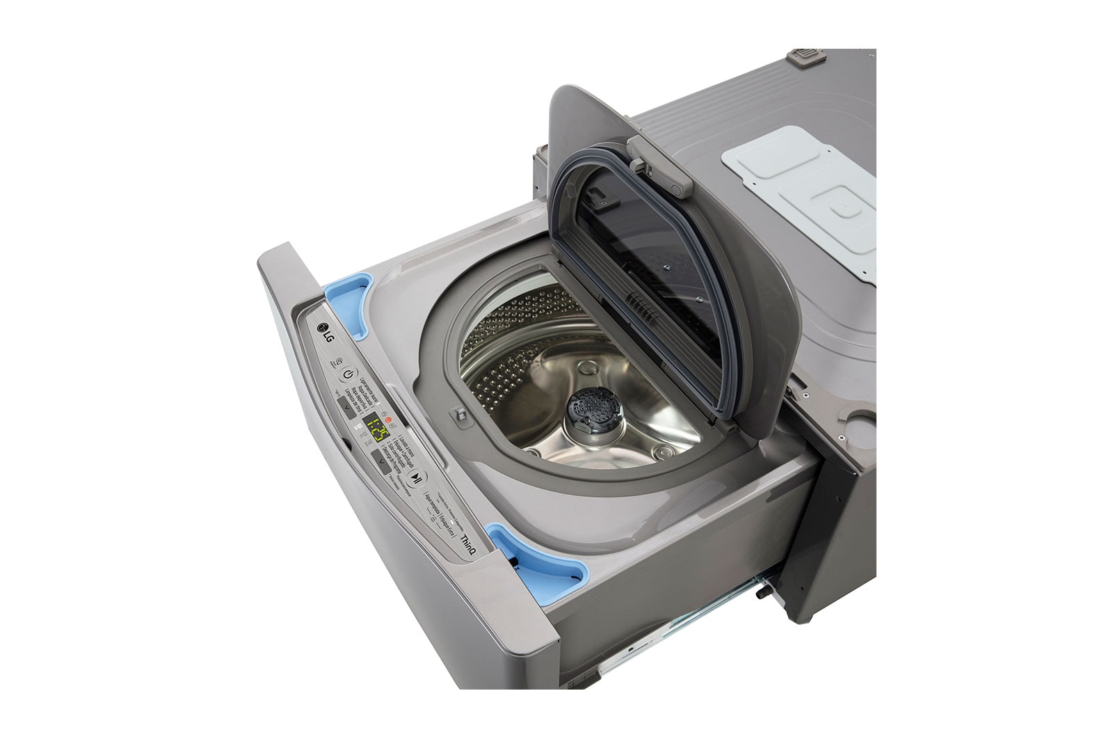 LG Lavadora de 2.5 kg, carga superior, TWINWash Mini, con Conectividad Wi-Fi, plateado oscuro, WD2500CS