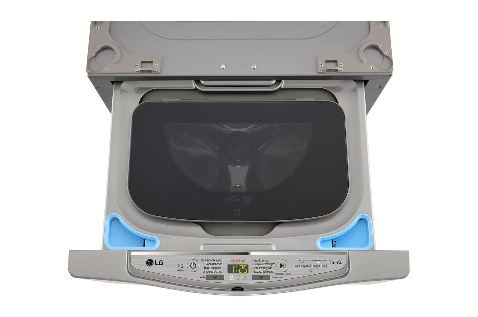 LG Lavadora de 2.5 kg, carga superior, TWINWash Mini, con Conectividad Wi-Fi, plateado oscuro, WD2500CS