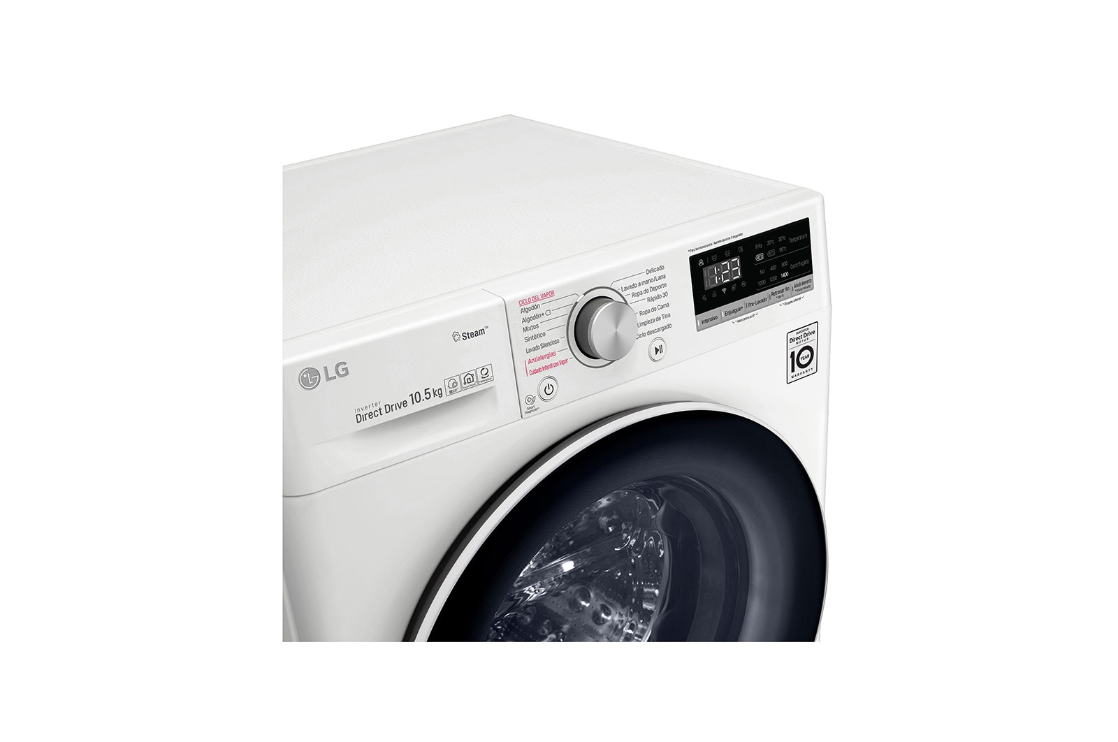 LG Lavadora de 10.5Kg de Lavado con AI DD™ y ThinQ, blanco, WM10WVC4S6