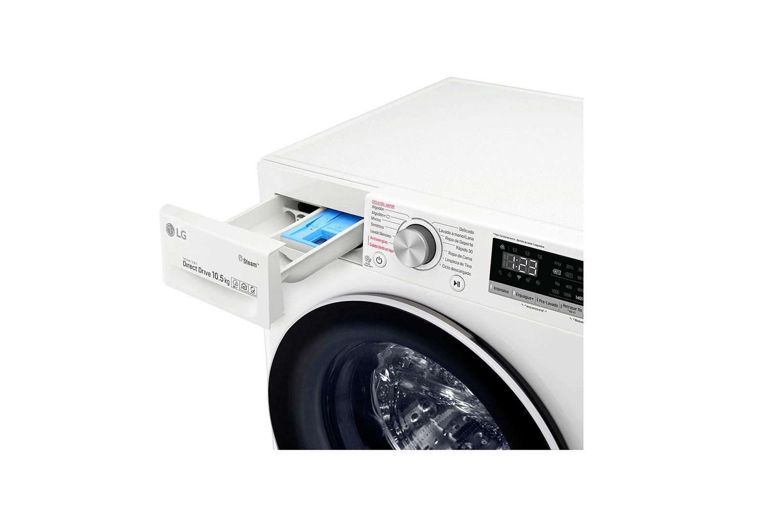 LG Lavadora de 10.5Kg de Lavado con AI DD™ y ThinQ, blanco, WM10WVC4S6