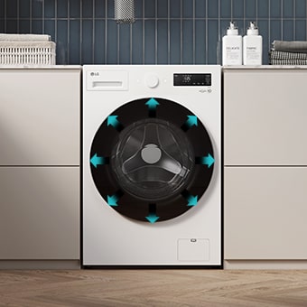 Demuestra el interior más grande de la lavadora