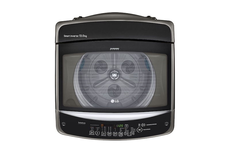 LG Lavadora de 13 kg carga superior Smart Inverter con TurboDrum™, color plateado, WT13VSB