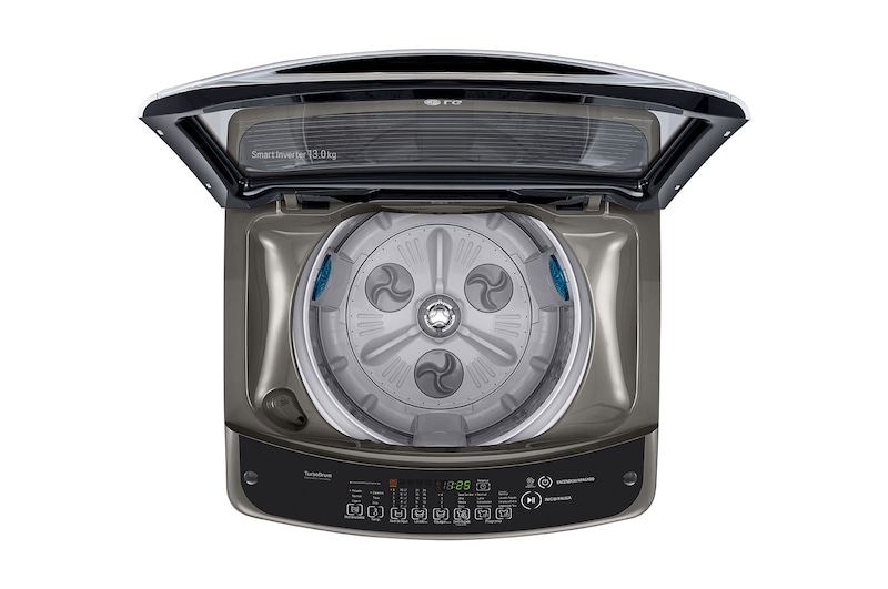 LG Lavadora de 13 kg carga superior Smart Inverter con TurboDrum™, color plateado, WT13VSB