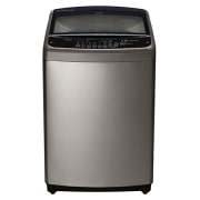 Vista frontal de Lavadora de 13 kg carga superior Smart Inverter con TurboDrum™, color plateado WT13VSB