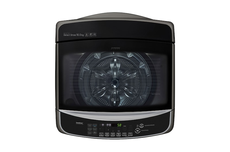 LG Lavadora de 16Kg, TurboWash 3D y ThinQ, negro platino, WT16BS6H