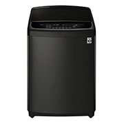Vista frontal de Lavadora de 16Kg, TurboWash 3D y ThinQ, negro platino WT16BS6H