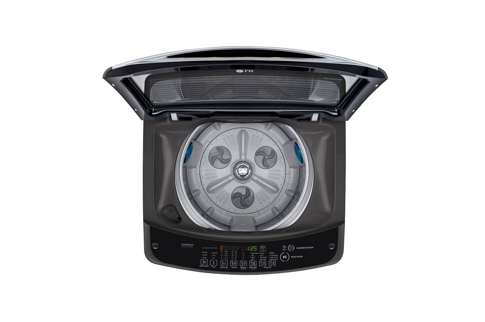LG Lavadora de 16Kg, Smart Inverter con TurboDrum™, negro claro, WT16BSB