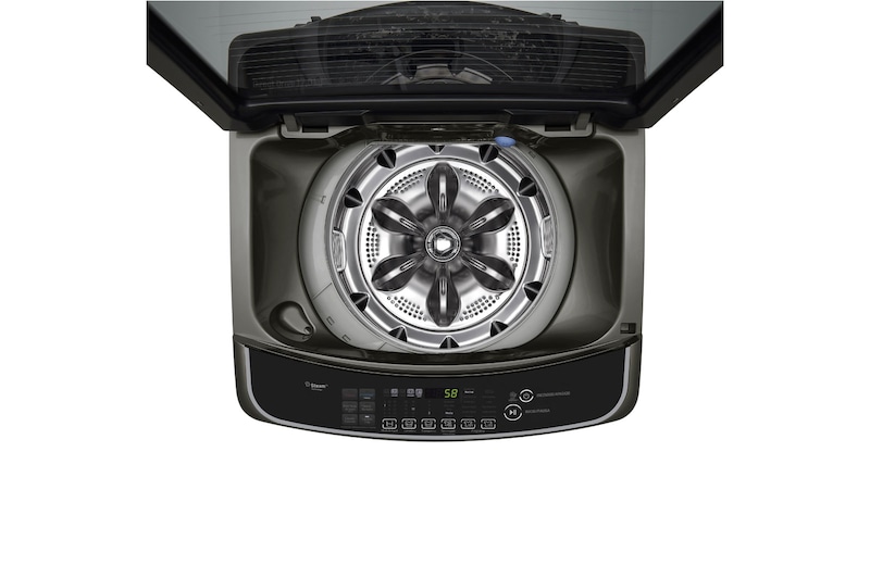 LG Lavadora de 17Kg, TurboWash 3D y ThinQ, negro platino, WT17BSS6H