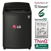 LG Lavadora de 17Kg, TurboWash 3D y ThinQ, negro platino, WT17BSS6H