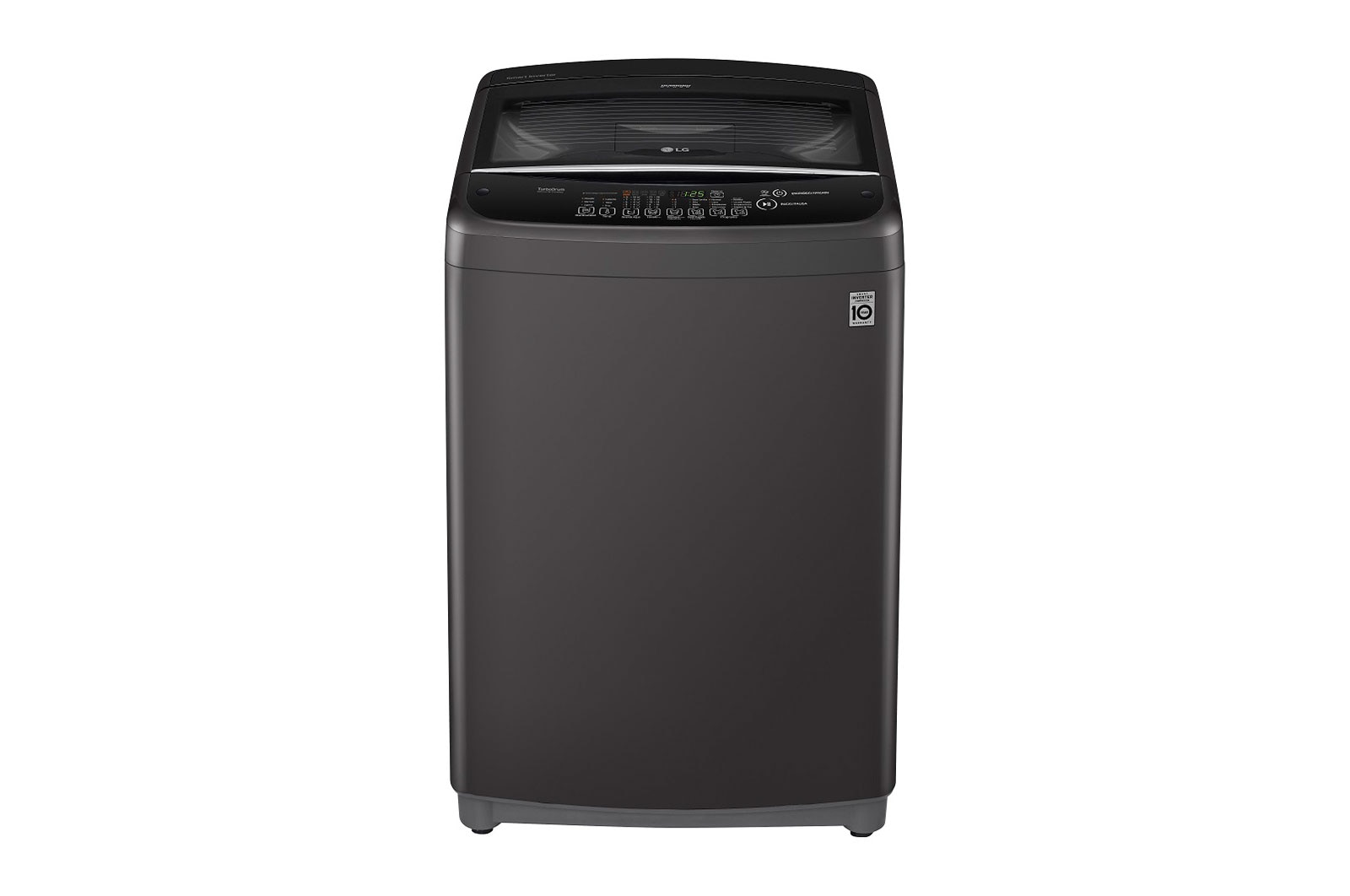 Vista frontal de Lavadora de 18Kg, Smart Inverter con TurboDrum™, negro claro WT18BSB