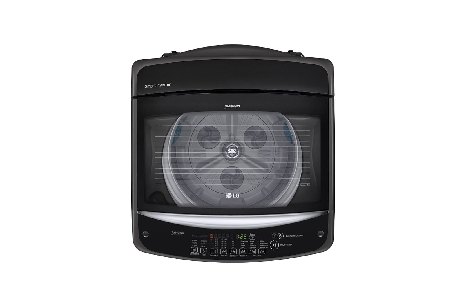 LG Lavadora de 18Kg, Smart Inverter con TurboDrum™, negro claro, WT18BSB