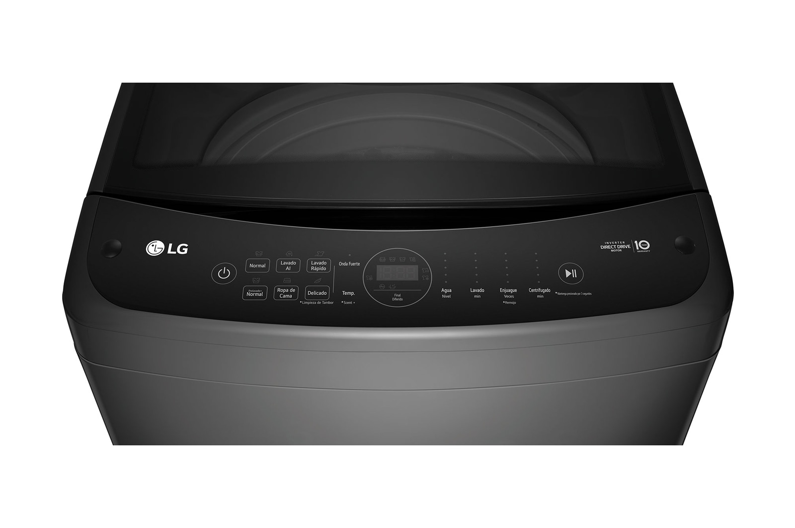 LG Lavadora de 19 kg carga superior con AI DD, Negro Claro, WT19BV6T