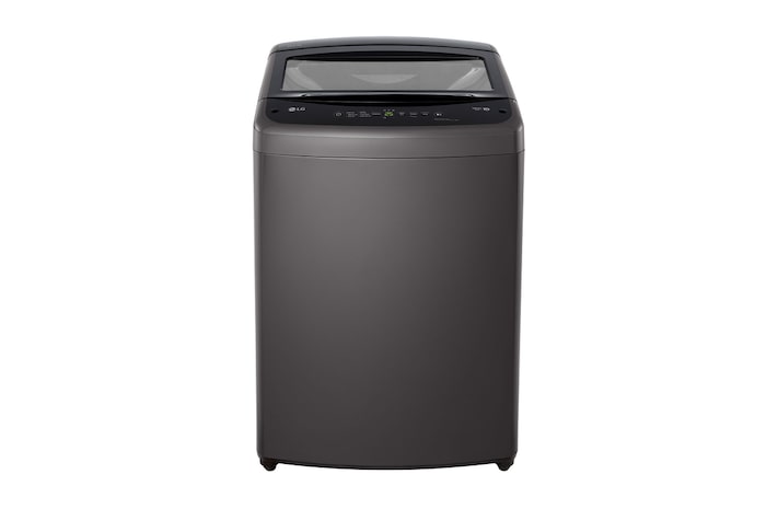 Vista frontal de Lavadora 19kg, carga superior con TurboDrum™, Negro claro, WT19BVTB