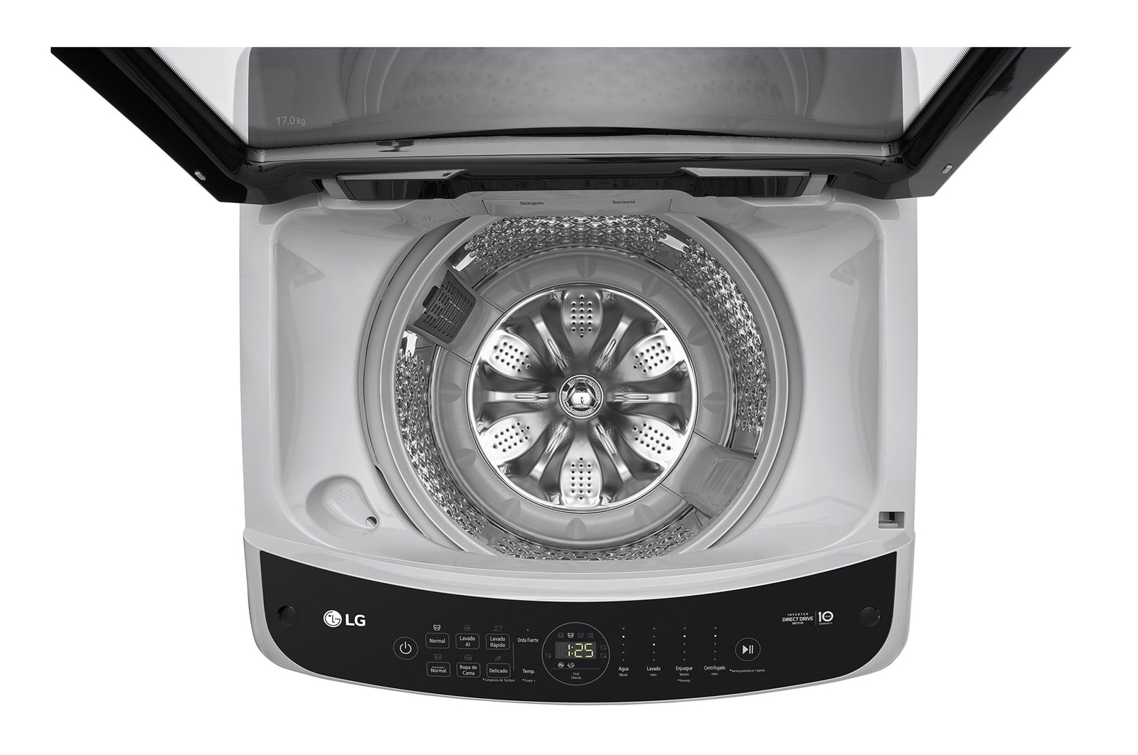 LG Lavadora de 19 kg carga superior con AI DD, Gris, WT19DV6T