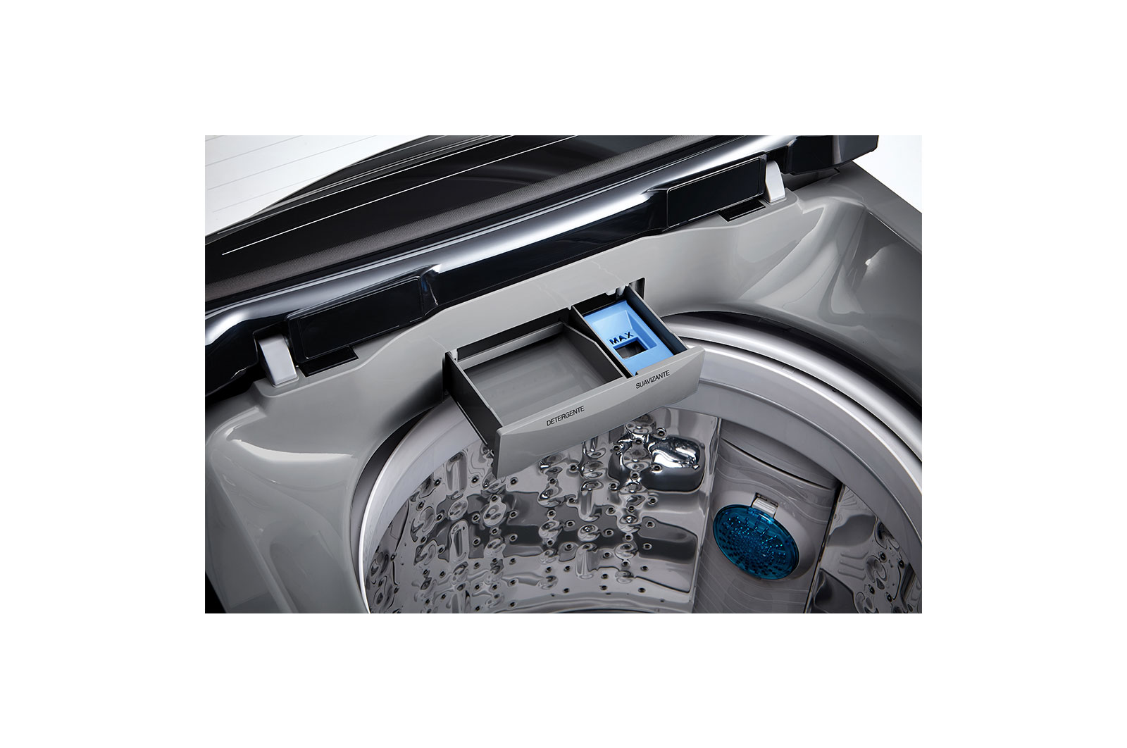 LG Lavadora de 19 kg carga superior Smart Inverter con TurboDrum™, gris, WT19DSB