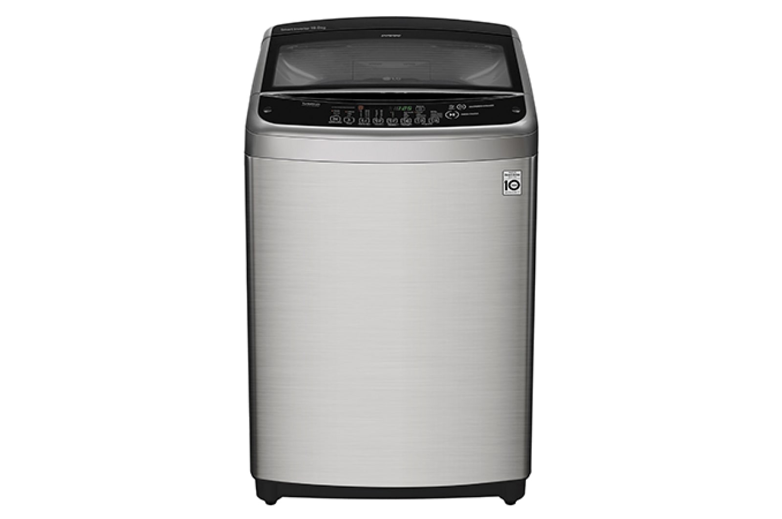 Vista frontal de Lavadora de 19 kg carga superior Smart Inverter con TurboDrum™, gris WT19DSB