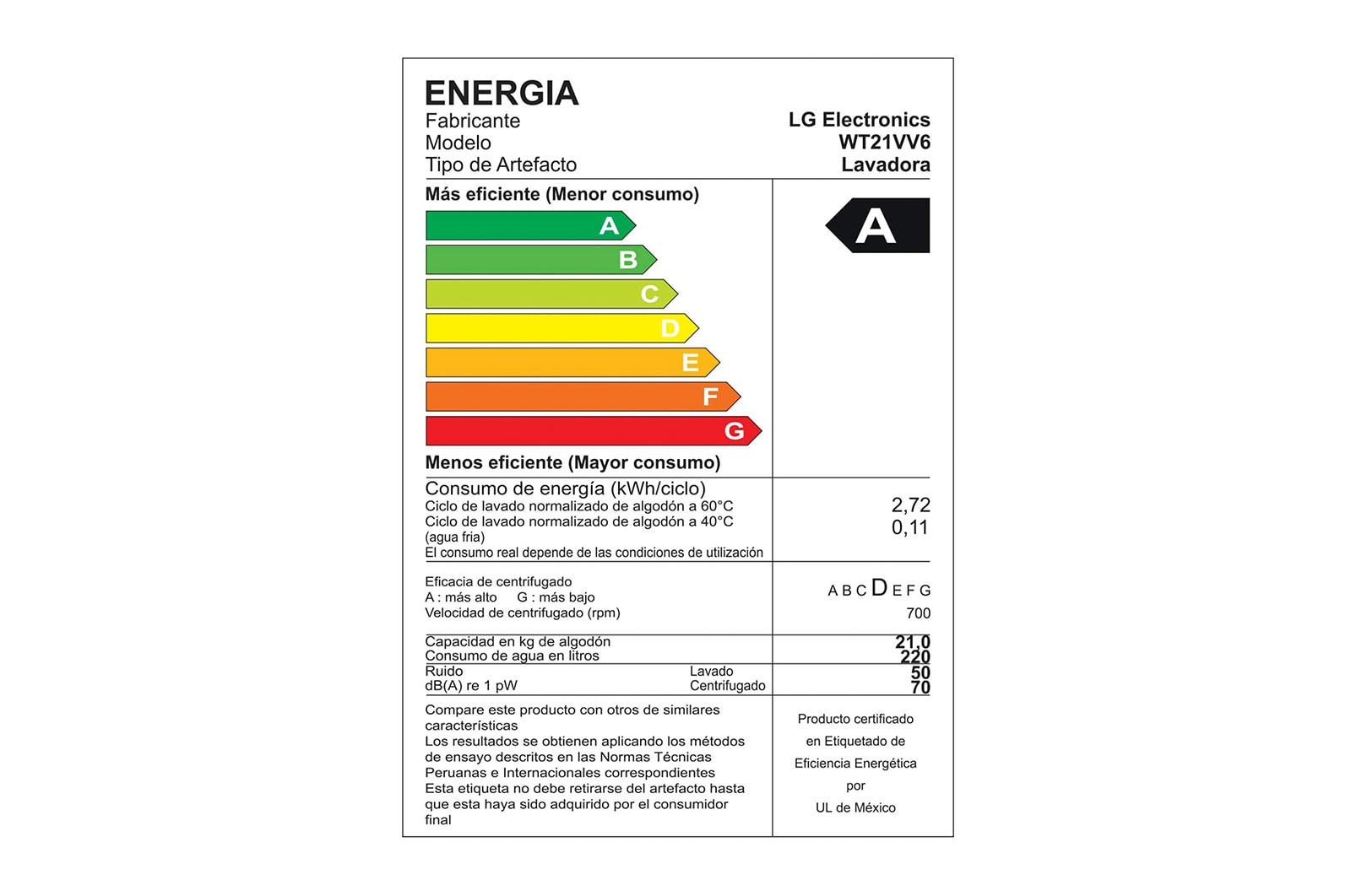 LG Lavadora de 21Kg con AI DD™ y 6 Motion DD, plateado, WT21VV6