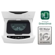 Vista frontal de Lavadora de 2 kg, carga superior, TWINWash Mini, con Conectividad Wi-Fi, blanco WT2WM