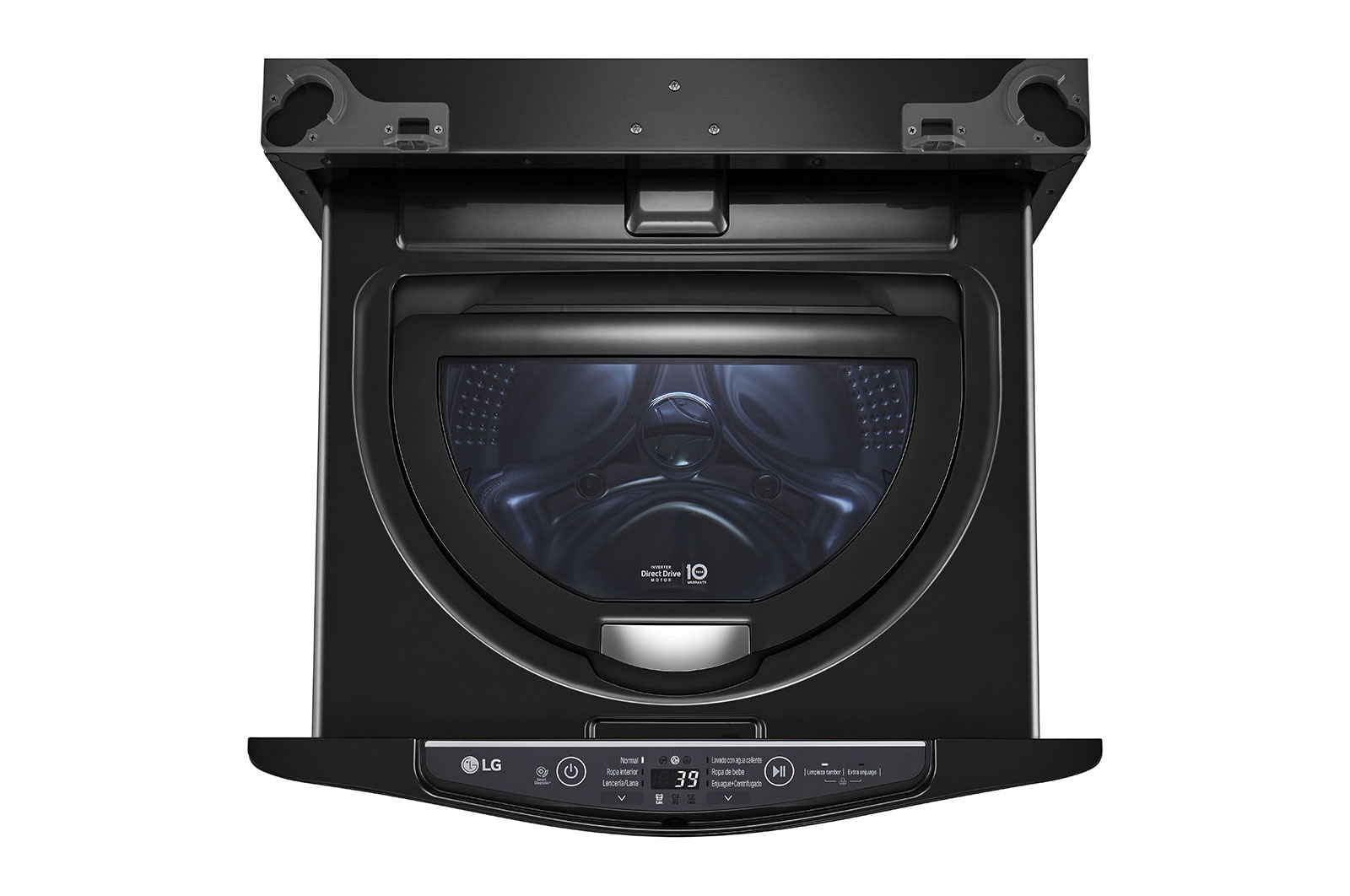 LG Lavadora de 3.5 kg, carga superior, TWINWash Mini, con Smart Diagnosis, negro acero, WT3BM