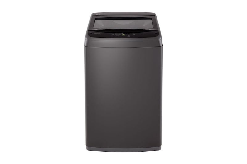 Vista frontal de Lavadora LG de 9kg con TurboDrum™ y Limpieza de Tina, color negro claro WT9BVTB