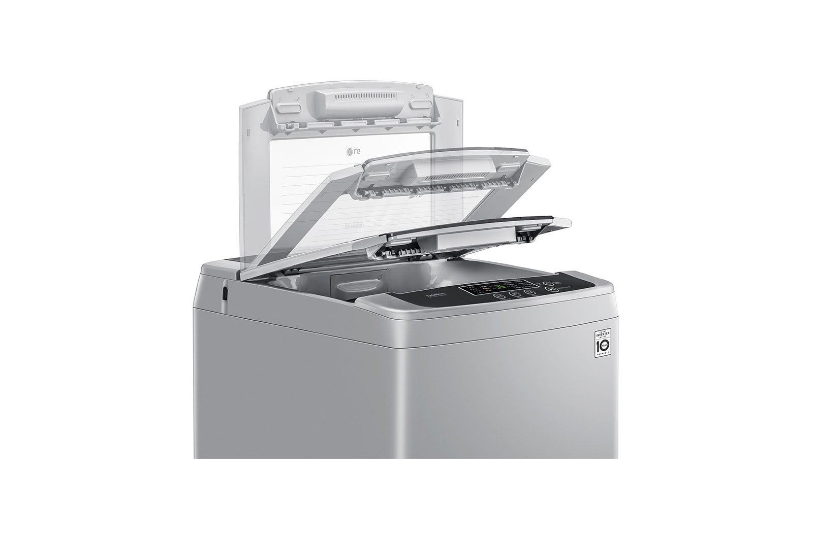 LG Lavadora de 9 kg carga superior Smart Inverter con TurboDrum™, gris, WT9DPB