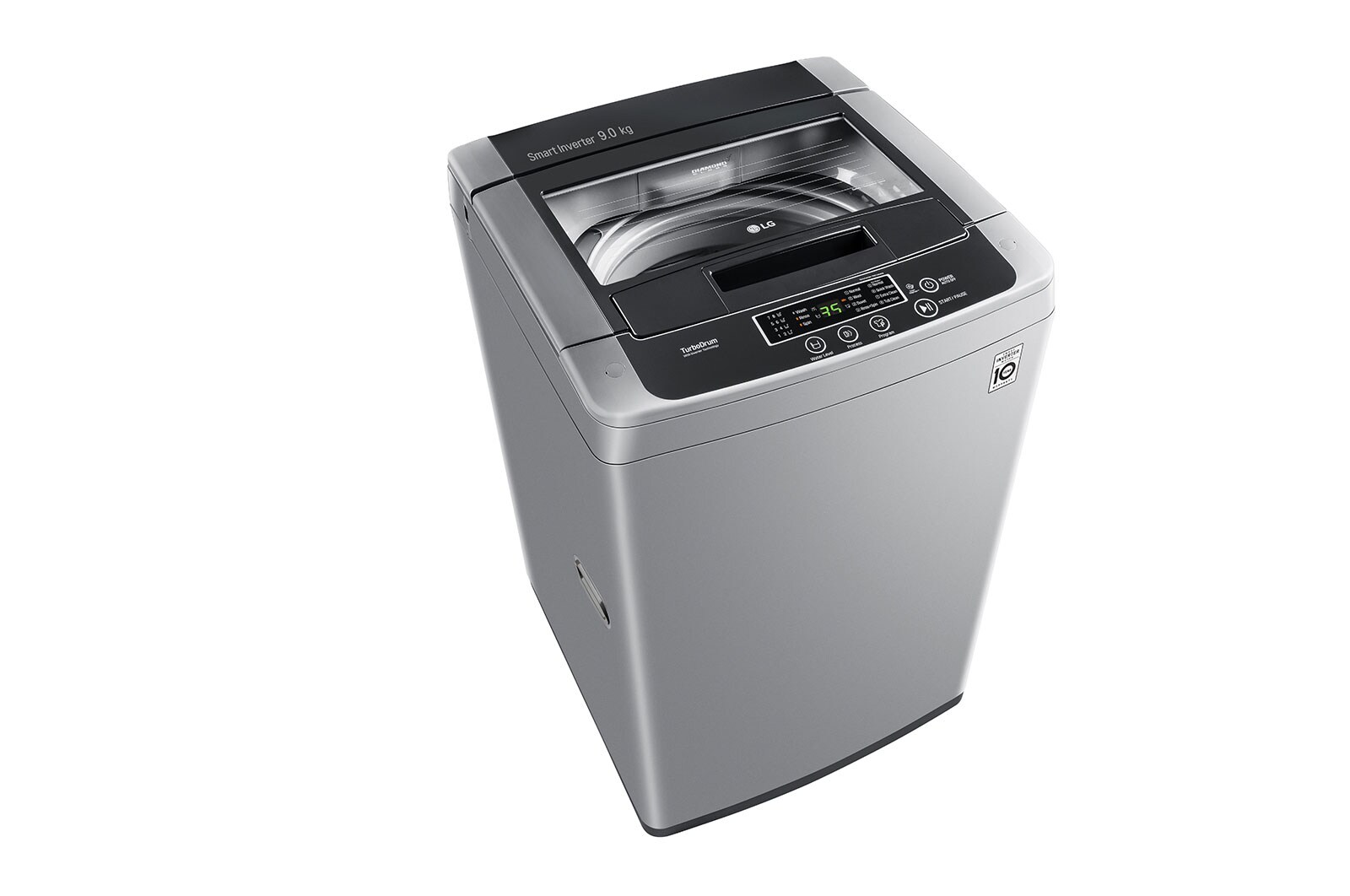 LG Lavadora de 9 kg carga superior Smart Inverter con TurboDrum™, gris, WT9DPB