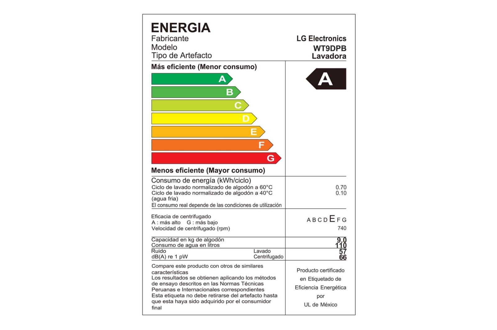 LG Lavadora de 9 kg carga superior Smart Inverter con TurboDrum™, gris, WT9DPB
