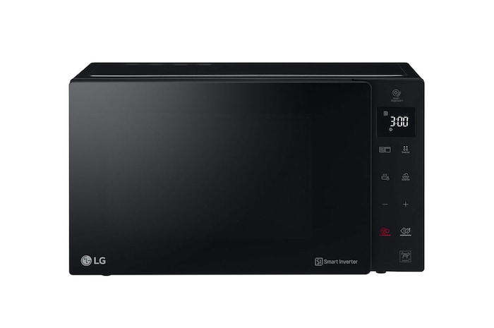 Vista frontal de Horno Microondas NeoChef 25L con Dorador y EasyClean, negro, MH6536GIS