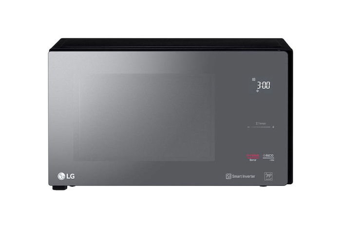 Vista frontal de Horno Microondas NeoChef 25L con Dorador y EasyClean, negro, MH6596DIR