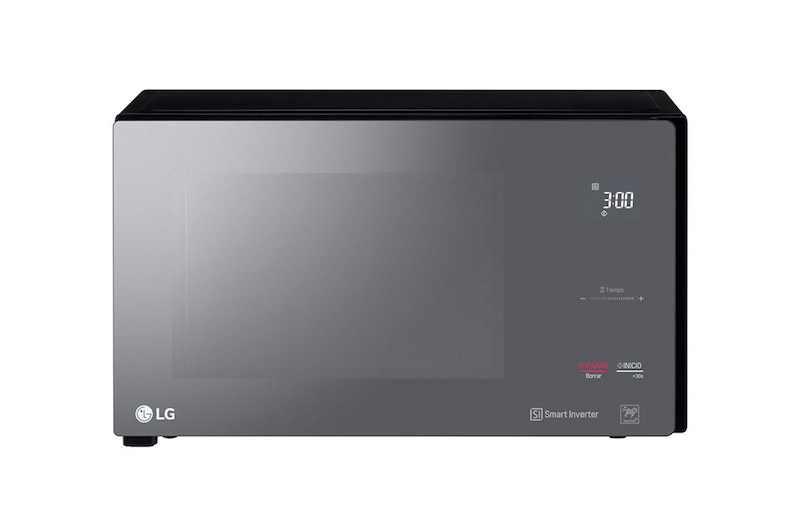 Vista frontal de Horno Microondas NeoChef 25L con Dorador y EasyClean, negro, MH6596DIR