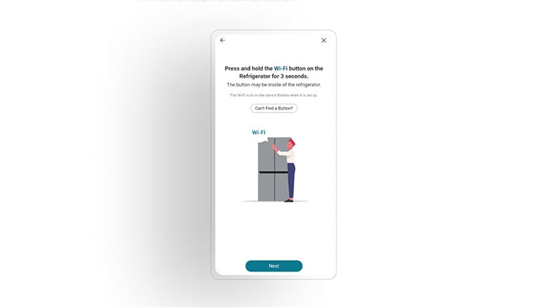 La imagen muestra la pantalla de la aplicación LG ThinQ