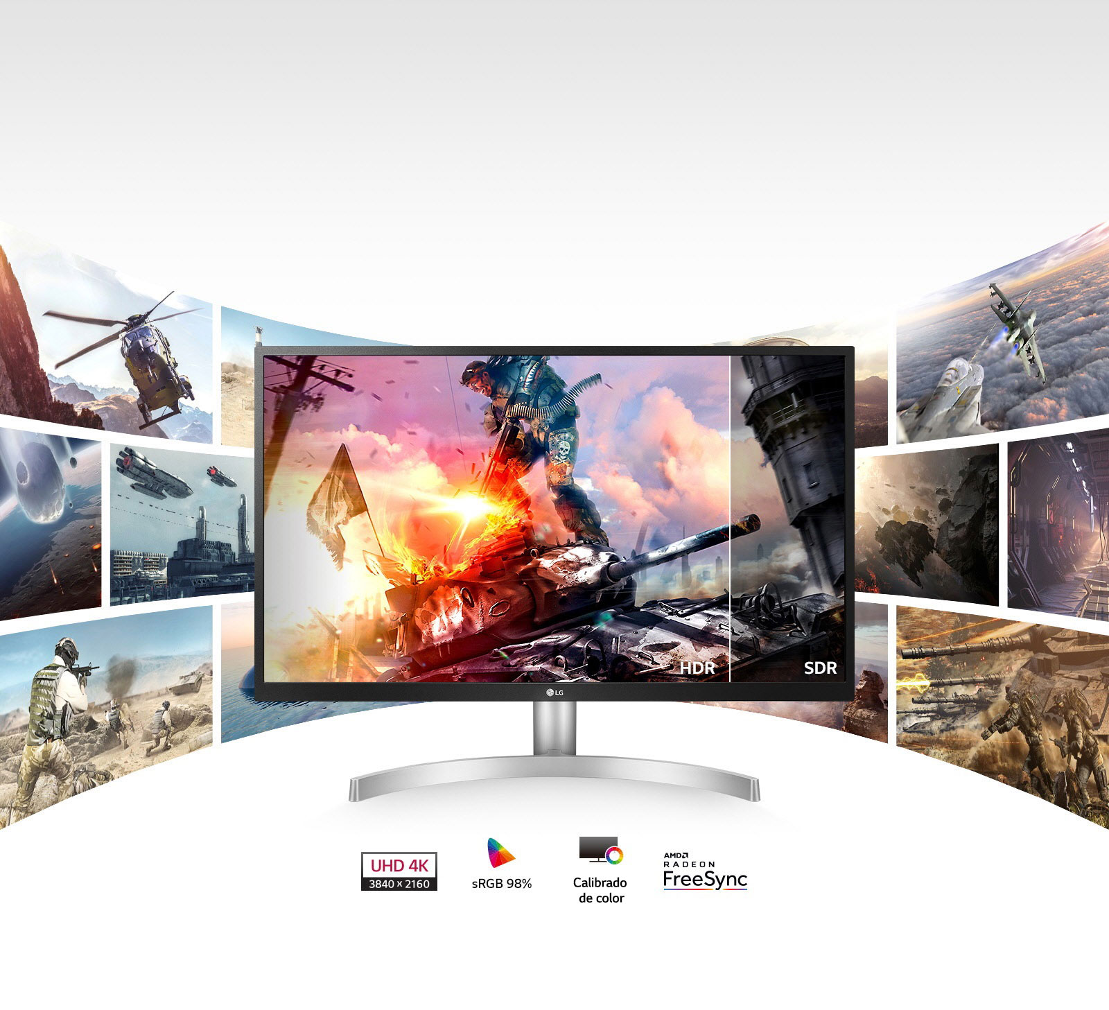 Monitor UHD 4K LG (3840 x 2160) IPS de 27