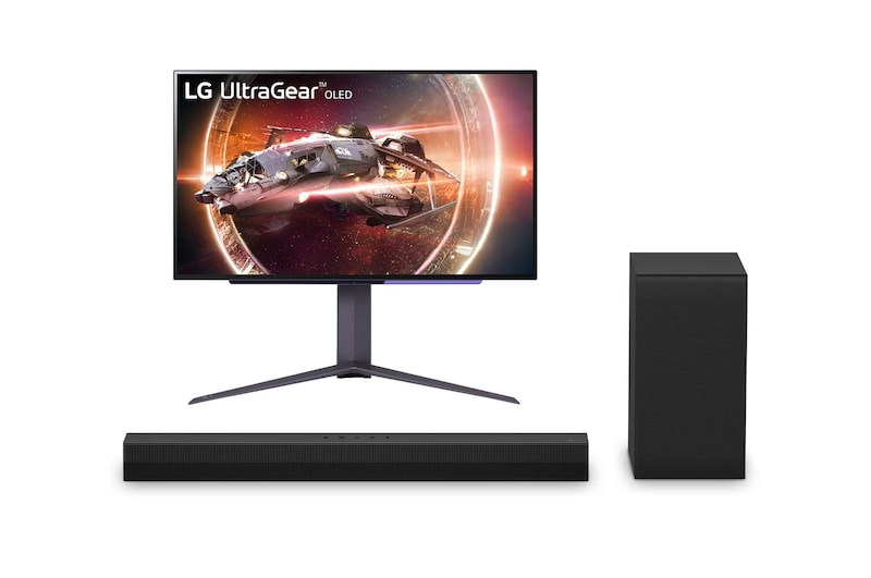 monitor + soundbar front view