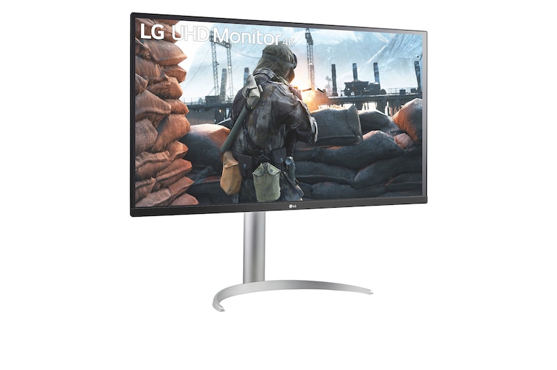 side view of the monitor moving downwards for height adjustment
