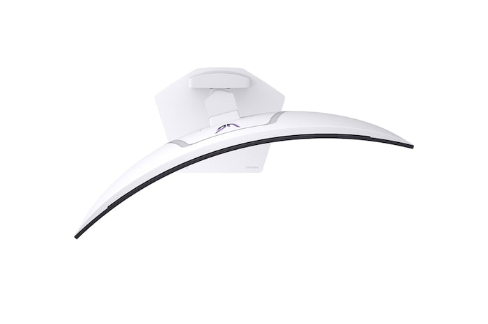 +15 degree side view of a tilted monitor