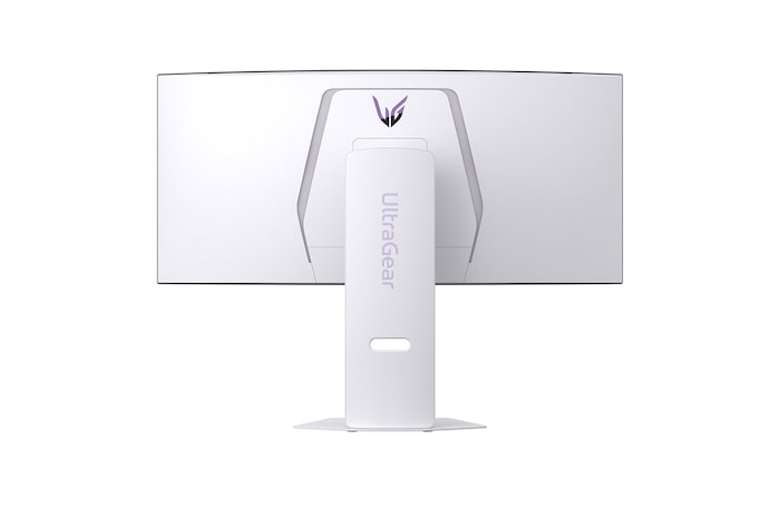 side view of a tilted monitor