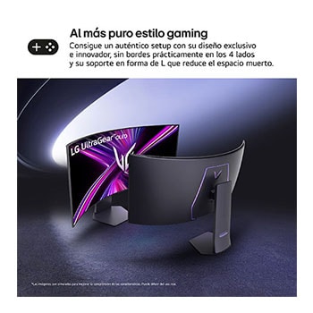 side view of a tilted monitor