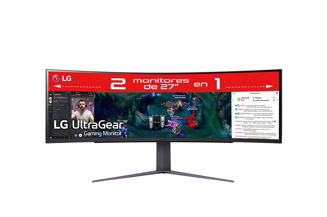 LG  \t  Monitor Gamer UltraGear™ 32:9 Dual QHD (5120x1440) de 49'' con 1ms, 240Hz, 49GR85DC-B