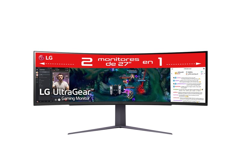 LG \t Monitor Gamer UltraGear™ 32:9 Dual QHD (5120x1440) de 49'' con 1ms, 240Hz, 49GR85DC-B