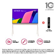 LG OLED Posé 55'' LX1 4K Smart TV con ThinQ AI (Inteligencia Artificial), 4K Procesador Inteligente α9 generación 5, 55LX1QPSA