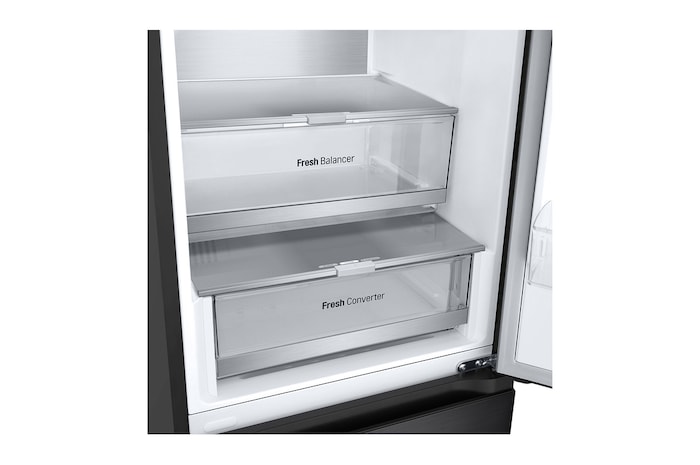 Left side  open door without food