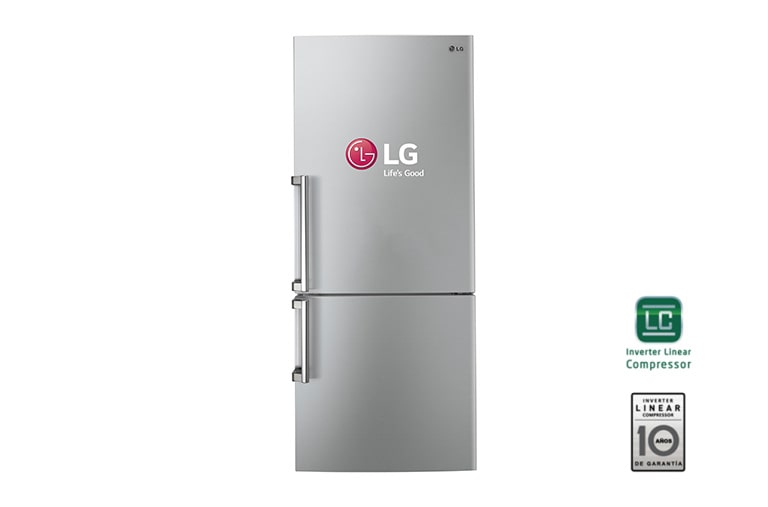 Vista frontal de Refrigeradora con Inverter Linear Compressor (10 años de garantía) y 398L de capacidad GB40BVN