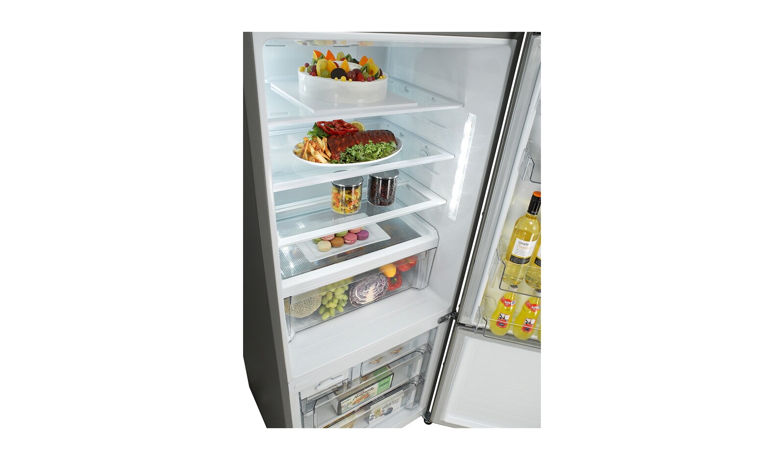 LG Refrigeradora con Inverter Linear Compressor (10 años de garantía) y 393L de capacidad, GB40WVN