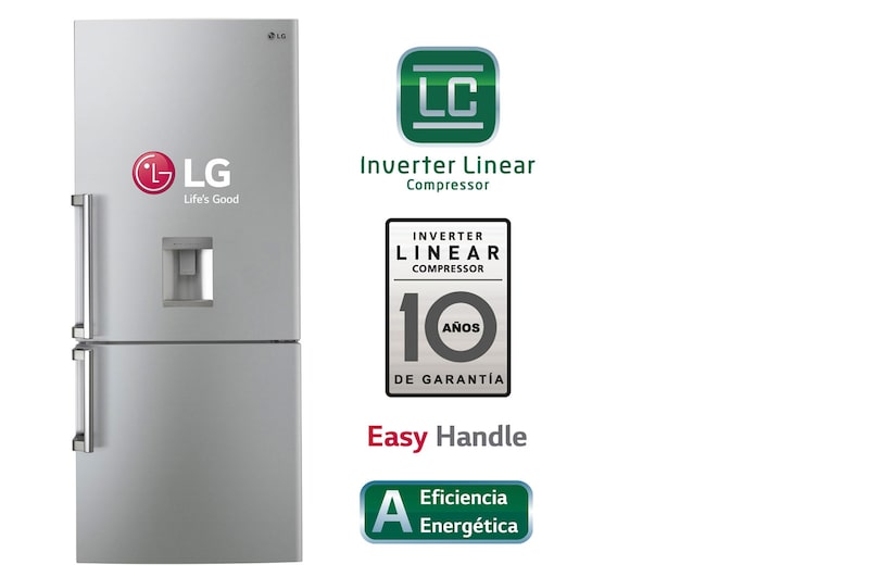LG Refrigeradora con Inverter Linear Compressor, 450 L, GB41EVN