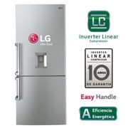 Vista frontal de Refrigeradora con Inverter Linear Compressor, 450 L GB41EVN