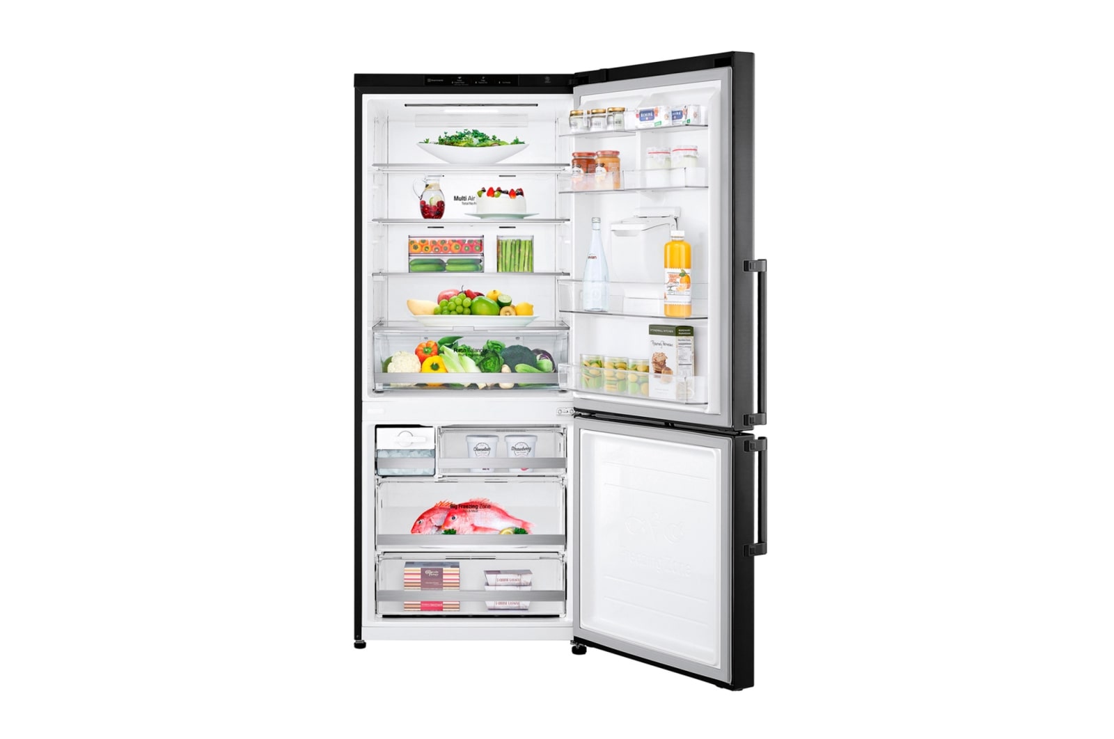 LG Refrigeradora Bottom Freezer 403L con Múltiple Flujo de Aire, GB41WGT