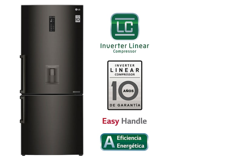 LG Refrigeradora con Inverter Linear Compressor, 440 L , GB45EVD