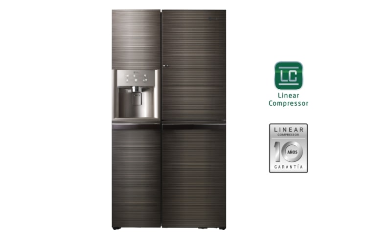 Vista frontal de REFRIGERADORA CON PUERTA MÁGICA, FILTRO HIGIÉNICO Y 659LT. GC-J237BGNN